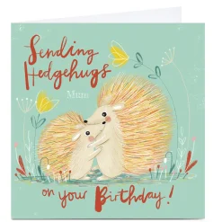 Online Personalised Emma Valenghi Birthday Card - Mum Sending Hedgehugs For Uncle|For Grandad