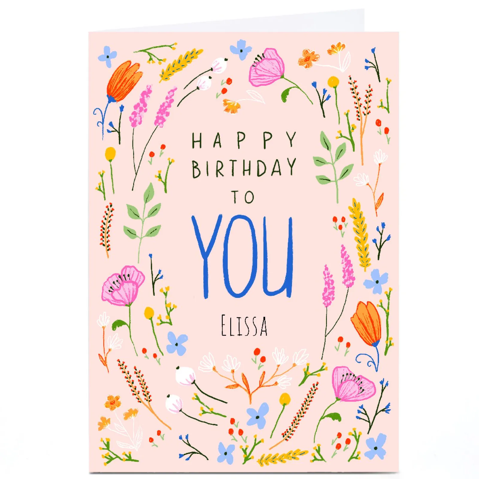 Discount Personalised Emma Valenghi Birthday Card - Happy Birthday to YOU, Any Name Kids For Friend|Female Friend
