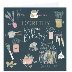Card Factory Personalised Emma Valenghi Birthday Card - Green House