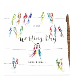 Card Factory Personalised Emma Valenghi Wedding Card - Birds