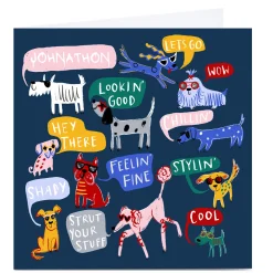 Card Factory Personalised Emma Valenghi Card - Talking Dogs