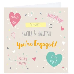 Card Factory Personalised Engagement Card - Dream Team