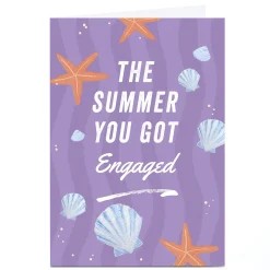 Card Factory Personalised Engagement Card - The Summer You Got Engaged