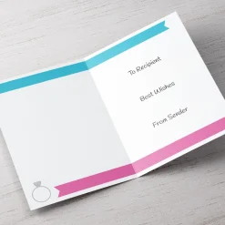 Discount Personalised Engagement Card - Diamond Ring Engagement