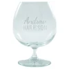 New Personalised Engraved Balloon Brandy Glass - Name Personalised Glasses|Personalised Engraved Gifts