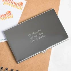 Card Factory Personalised Engraved Business Card Holder