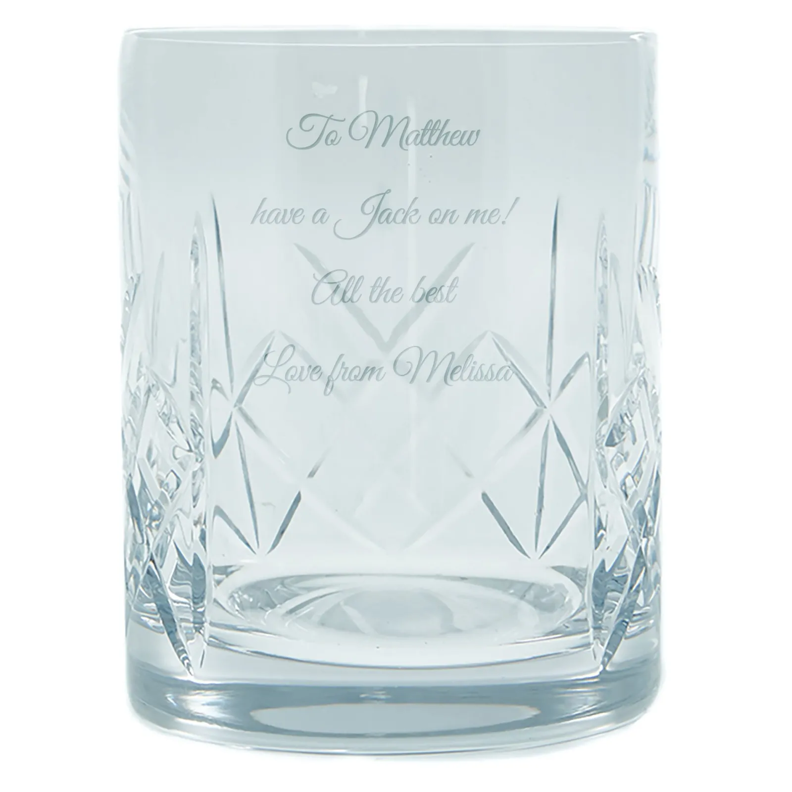 Outlet Personalised Engraved Crystal Tumbler Personalised Jewellery And Keepsakes|Personalised Glasses