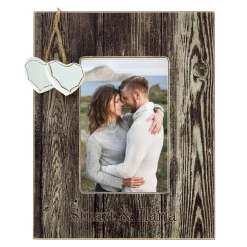 Card Factory Personalised Engraved Distressed Wood Photo Frame - Names