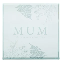 Card Factory Personalised Engraved Glass Token - Floral