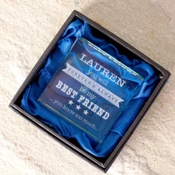 Sale Personalised Engraved Glass Token - Forever & Always My Best Friend Personalised Jewellery And Keepsakes|Personalised Engraved Gifts