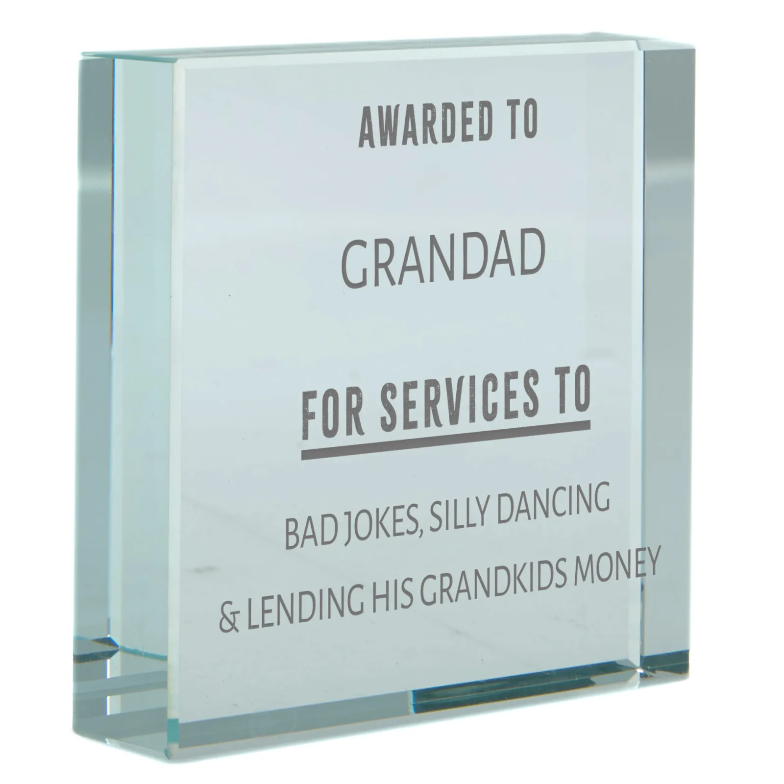 Hot Personalised Engraved Glass Token - Awarded To, Any Name Jewellery & Keepsakes|Engraved Gifts