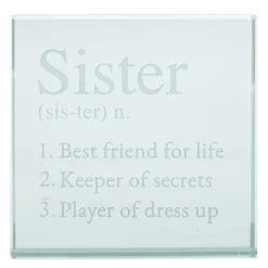 Sale Personalised Engraved Glass Token - Sister Meaning Personalised Jewellery And Keepsakes|Personalised Engraved Gifts