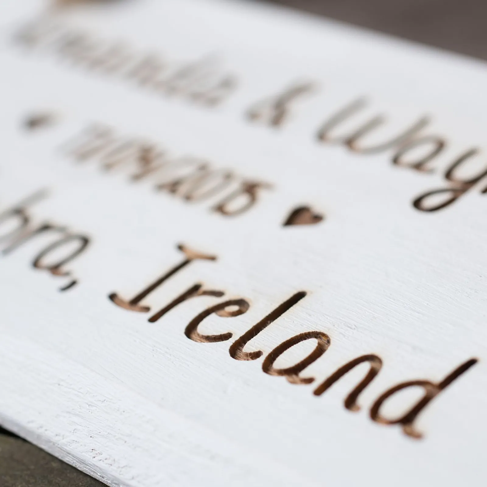 Outlet Personalised Engraved Hanging White Wooden Sign Personalised Canvas & Wall Art|Personalised Engraved Gifts