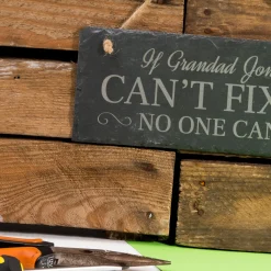 Sale Personalised Engraved Hanging Slate Sign - If They Can't Fix It, No One Can Personalised Jewellery And Keepsakes|Personalised Canvas & Wall Art