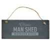 Outlet Personalised Engraved Hanging Slate Sign - Man Shed, Restricted Access Personalised Canvas & Wall Art|Personalised Engraved Gifts