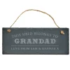 Card Factory Personalised Engraved Hanging Slate Sign - Grandad's Shed