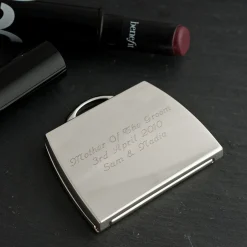 New Personalised Engraved Handbag Compact Mirror Personalised Jewellery And Keepsakes|Personalised Engraved Gifts