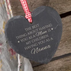 Outlet Personalised Engraved Heart Shaped Slate Hanging Keepsake - The Best Thing Personalised Jewellery And Keepsakes|Personalised Canvas & Wall Art