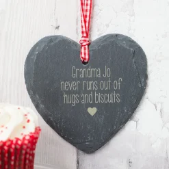Card Factory Personalised Engraved Heart-Shaped Slate Hanging Keepsake - Never Runs Out Of...