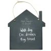 Sale Personalised Engraved Large House-Shaped Slate Chalkboard Personalised Canvas & Wall Art|Personalised Engraved Gifts