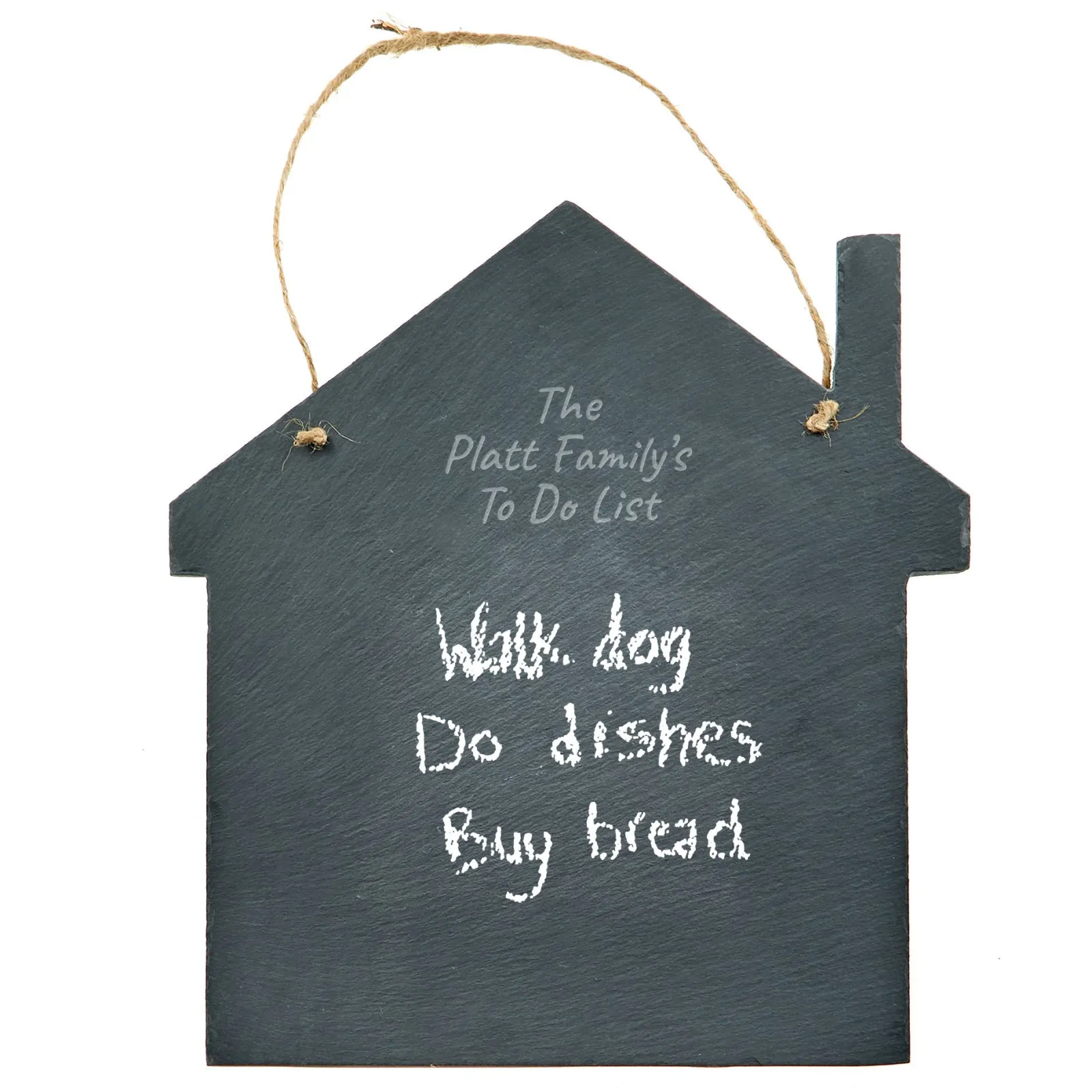 Sale Personalised Engraved Large House-Shaped Slate Chalkboard Personalised Canvas & Wall Art|Personalised Engraved Gifts