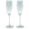 Card Factory Personalised Engraved 'Love' Champagne Flutes