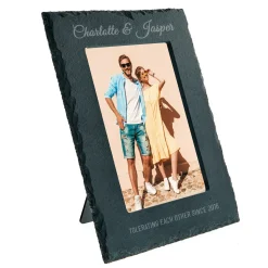 Card Factory Personalised Engraved Medium Slate Photo Frame - Any Message