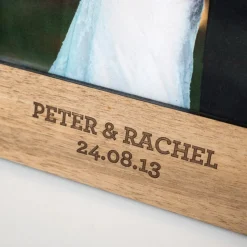 Card Factory Personalised Engraved Mr & Mrs Wooden Photo Frame