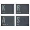 Card Factory Personalised Engraved Set Of 4 Slate Coasters - First Initial & Name