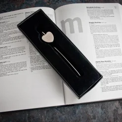 Card Factory Personalised Engraved Silver Heart-Shaped Bookmark
