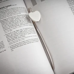Card Factory Personalised Engraved Silver Heart-Shaped Bookmark