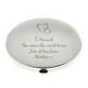 Discount Personalised Engraved Silver Oval Compact Mirror With Hearts Personalised Jewellery And Keepsakes|Personalised Engraved Gifts