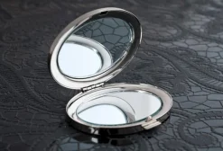 Discount Personalised Engraved Silver Oval Compact Mirror Personalised Jewellery And Keepsakes|Personalised Engraved Gifts
