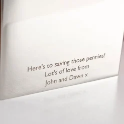 Card Factory Personalised Engraved Silver Plated Money Box - Christening