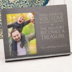 Card Factory Personalised Engraved Slate Chalkboard Photo Frame - When Someone You Love