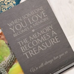 Card Factory Personalised Engraved Slate Chalkboard Photo Frame - When Someone You Love