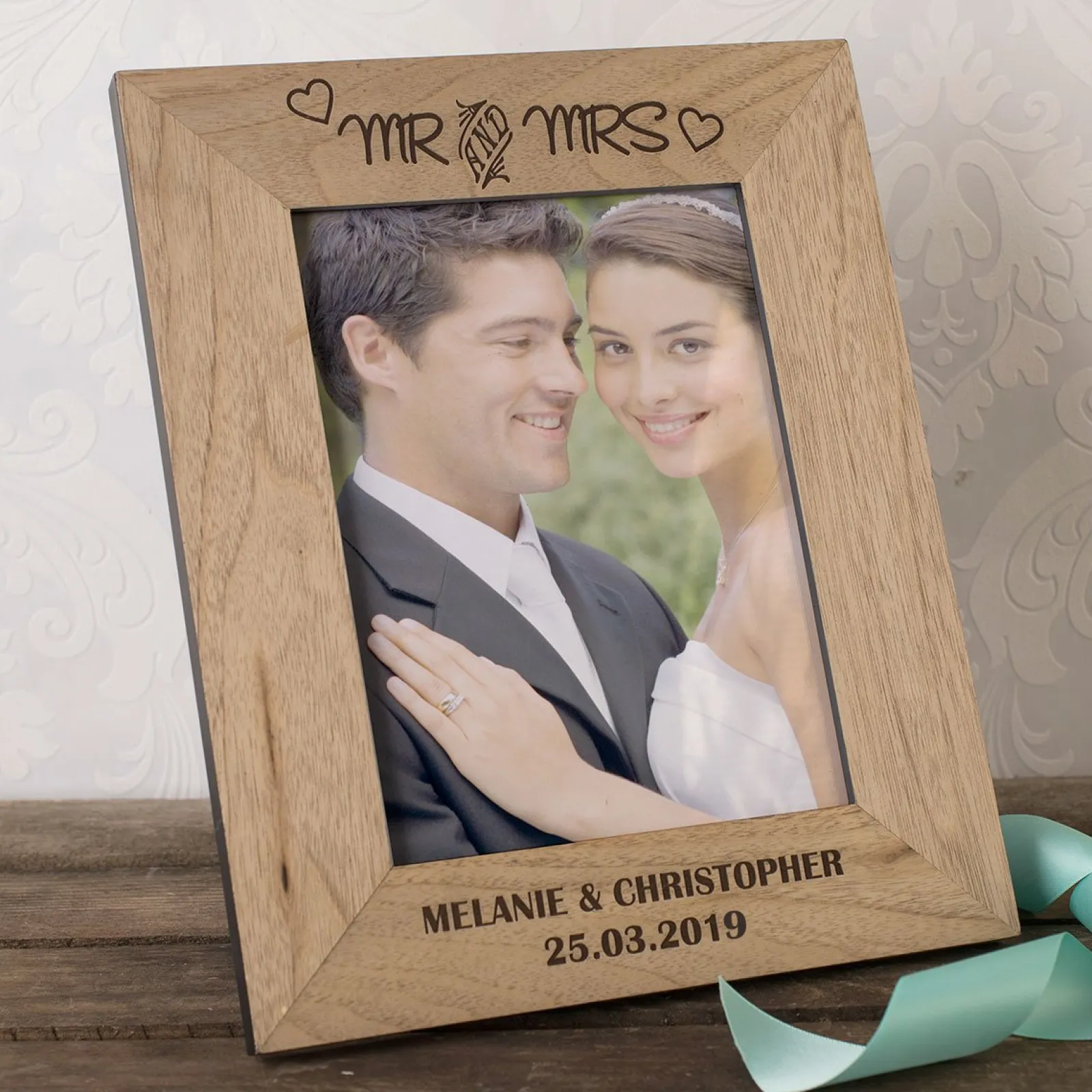 Sale Personalised Engraved Wooden Photo Frame - Mr And Mrs Personalised Engraved Gifts|Photo Frames