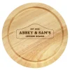 Card Factory Personalised Engraved Wooden Cheeseboard Set - Anniversary