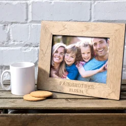 Card Factory Personalised Engraved Wooden Photo Frame - Family Name