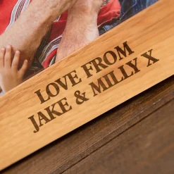 Online Personalised Engraved Wooden Photo Frame - Grandad Crown Personalised Engraved Gifts|Photo Frames