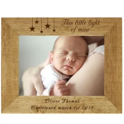 Card Factory Personalised Engraved Wooden Photo Frame - Little Light Of Mine