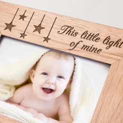 Card Factory Personalised Engraved Wooden Photo Frame - Little Light Of Mine