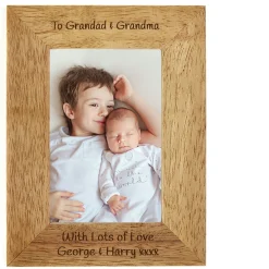 Card Factory Personalised Engraved Wooden Photo Frame - Portrait Photo