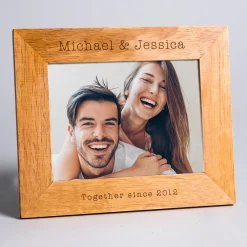 New Personalised Engraved Wooden Photo Frame - Together Since... Personalised Engraved Gifts|Photo Frames