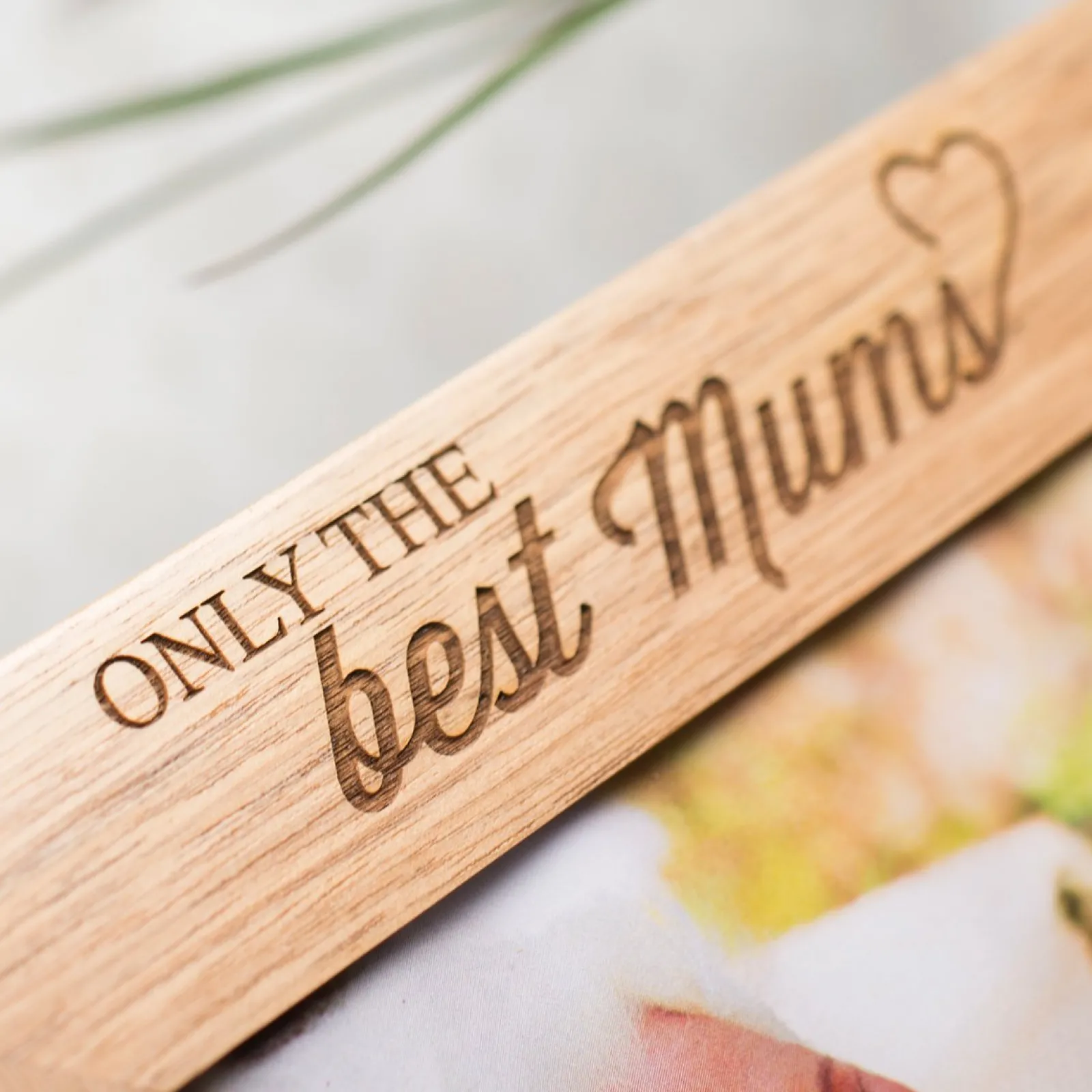 Online Personalised Engraved Wooden Photo Frame - Only The Best Mums Personalised Engraved Gifts|Photo Frames