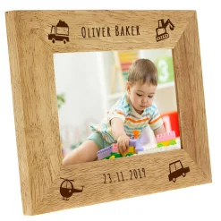 Hot Personalised Engraved Wooden Photo Frame - Vehicles Kids Personalised Engraved Gifts|Photo Frames