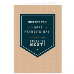 New Personalised Father's Day Card - You're the Best Classic Bunting Father's Day