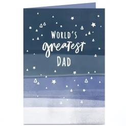 Clearance Personalised Father's Day Card - Worlds Greatest Dad Father's Day