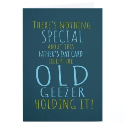 Card Factory Personalised Father's Day Card - Special Old Geezer
