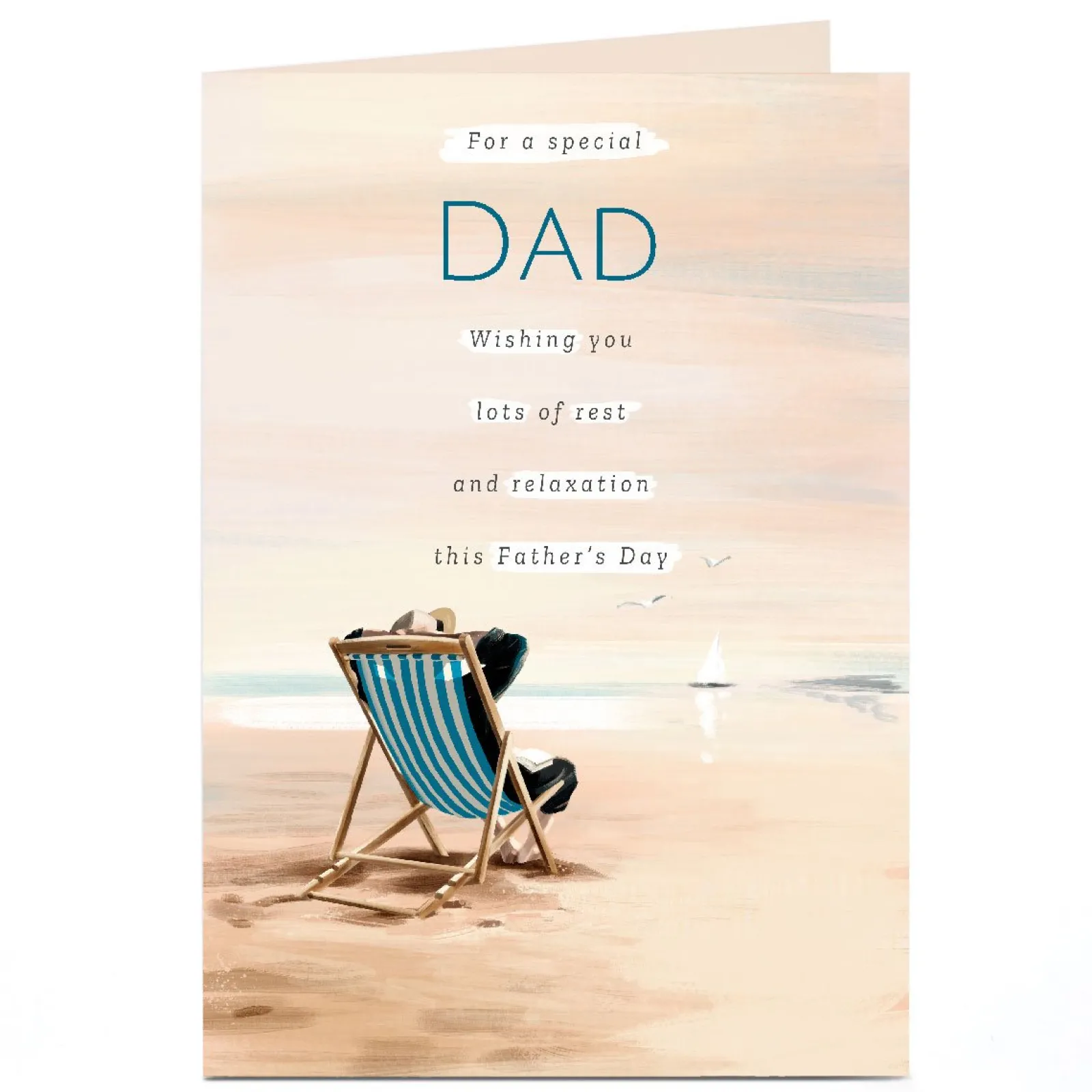 Card Factory Personalised Father's Day Card - Rest And Relaxation, Dad